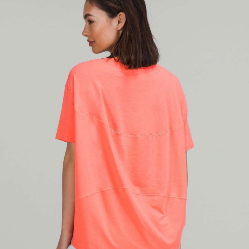 Lululemon Athletica Back In Action Tangerine Tee